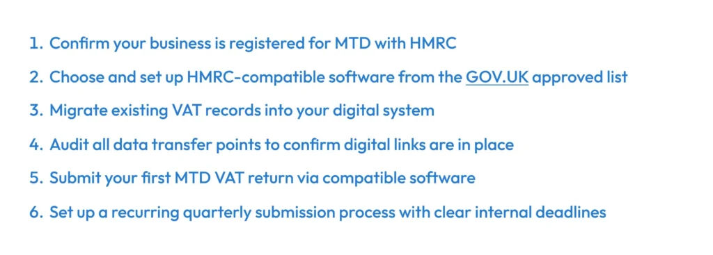How to Get MTD VAT Compliant: A Practical Checklist