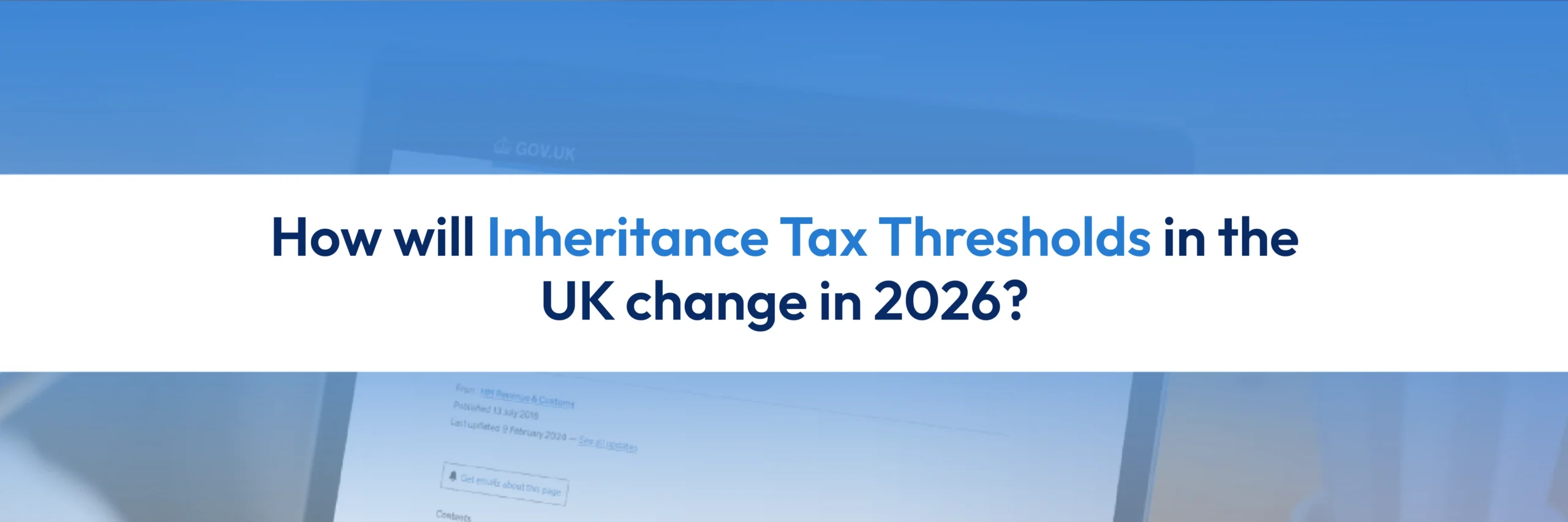 Inheritance Tax Thresholds