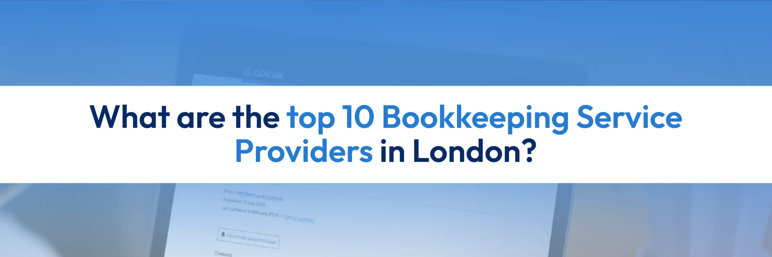 Top 10 Bookkeeping Services Providers in London